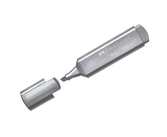 Текстовыделитель Faber-Castell "TL 46 Metallic" мерцающий серебряный, 1-5мм 154661