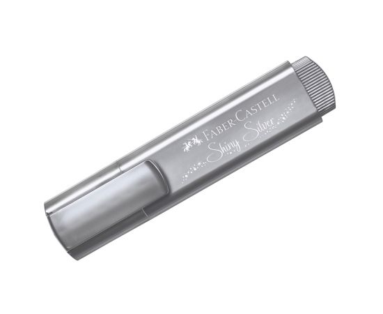 Текстовыделитель Faber-Castell "TL 46 Metallic" мерцающий серебряный, 1-5мм 154661