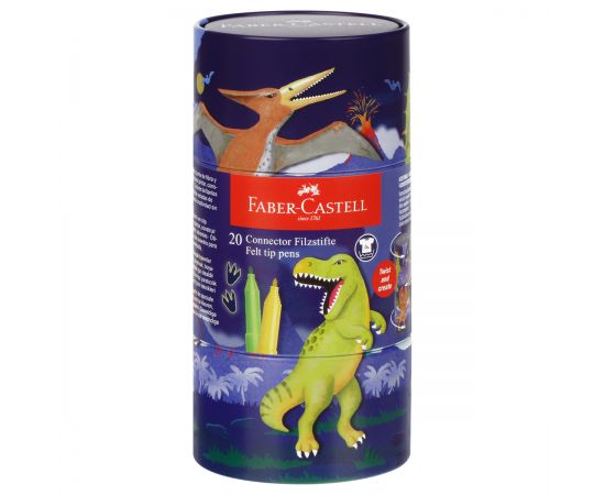 Набор для рисования Faber-Castell "Connector Dinosaur" 20 фломастеров 155546