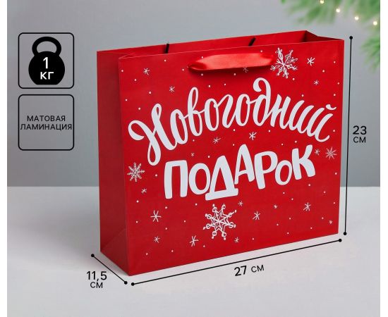 Пакет подарочный «Новогодний подарок», ML 23×27×11.5 см 4262327