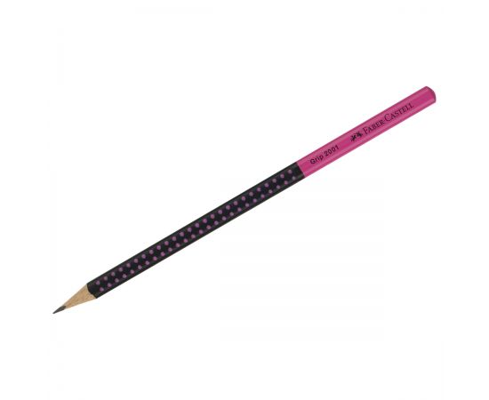 Карандаш ч/г Faber-Castell "Grip 2001 Two Tone", HВ, заточен., черный/розовый 517011