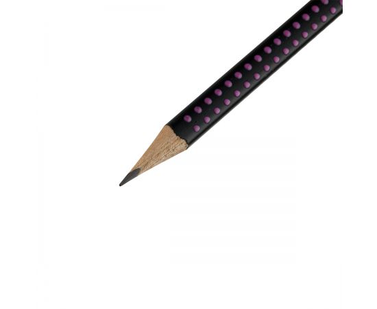Карандаш ч/г Faber-Castell "Grip 2001 Two Tone", HВ, заточен., черный/розовый 517011