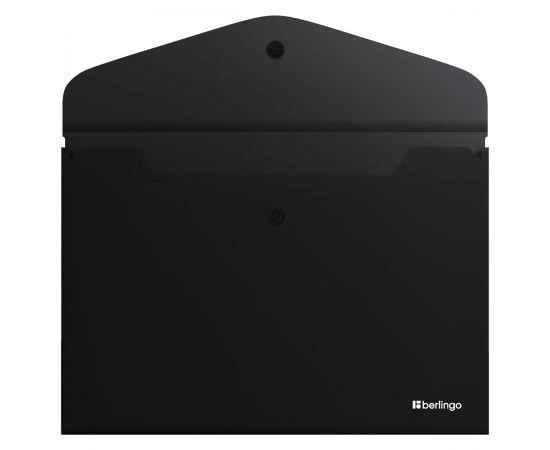 Папка-конверт на кнопке Berlingo "Soft Touch", А4, 200мкм, софт-тач, черная EFb_A4980