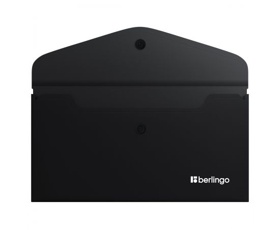 Папка-конверт на кнопке Berlingo "Soft Touch", C6, 200мкм, софт-тач, черная EFb_C6980