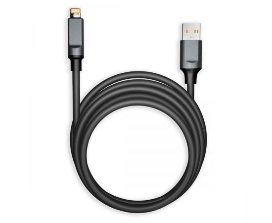 Кабель Smartbuy Bold, USB - Lightning, для Apple, экстрапрочный, 3A output, оплетка TPE, 1м, черный IK-512BOLD-BLACK