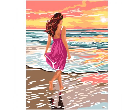 Картина по номерам на картоне ТРИ СОВЫ "На встречу закату", 30*40, с акриловыми красками и кистями KK3040_00010