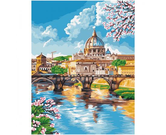 Картина по номерам на холсте ТРИ СОВЫ "Виды Флоренции", 30*40, с акриловыми красками и кистями KX3040_30005