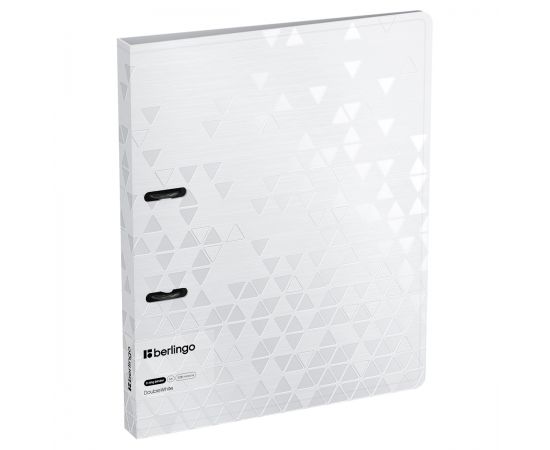 Папка на 2 кольцах Berlingo "DoubleWhite", 24мм, 1000мкм, белая, D-кольца, с внутр. карманом RB4_2D397