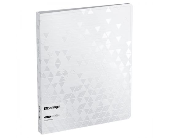 Папка на 4 кольцах Berlingo "DoubleWhite", 24мм, 1000мкм, белая, D-кольца, с внутр. карманом RB4_4D397