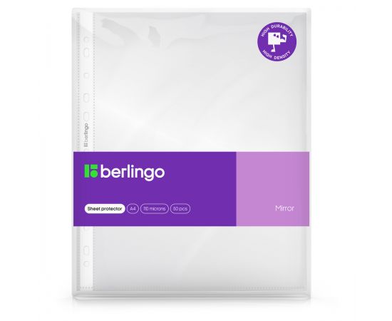Папка-вкладыш с перфорацией Berlingo "Mirror", А4, 110мкм, глянцевая, в пакете SPm_A4110