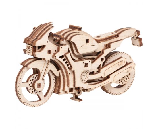 Конструктор деревянный ТРИ СОВЫ "Спортбайк". 11*3,5*5,5см, 29 деталей, пакет с еврослотом ДКНС007