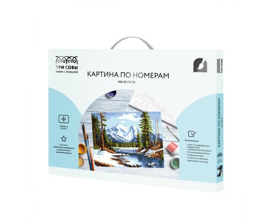 Картина по номерам на холсте ТРИ СОВЫ "Оттепель", 30*40, с акриловыми красками и кистями КХ3040_53851