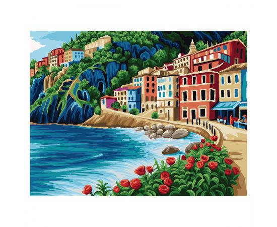 Картина по номерам на холсте ТРИ СОВЫ "Набережная", 30*40, с акриловыми красками и кистями КХ3040_53867