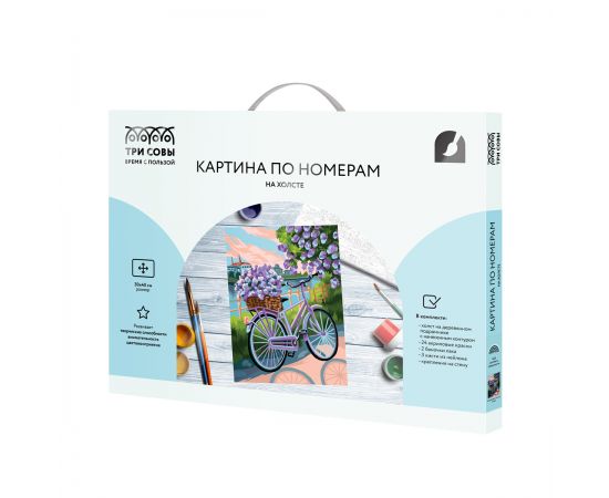 Картина по номерам на холсте ТРИ СОВЫ "Сиреневое настроение", 30*40, с акриловыми красками и кистями КХ3040_53886