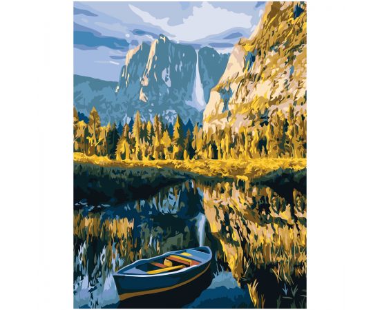 Картина по номерам на холсте ТРИ СОВЫ "Осень в горах", 40*50, с акриловыми красками и кистями КХ4050_53916