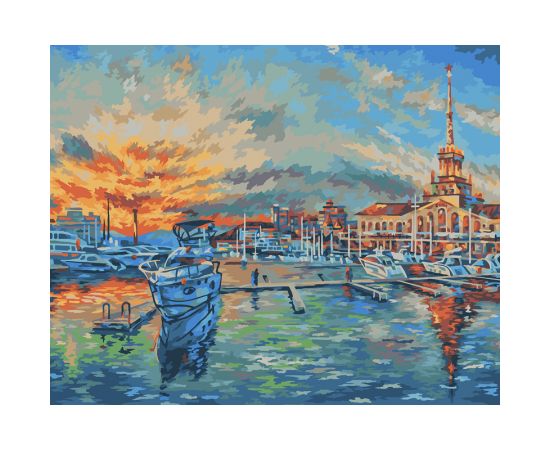 Картина по номерам на холсте ТРИ СОВЫ "Сочи", 40*50см, с акриловыми красками и кистями КХ_44160