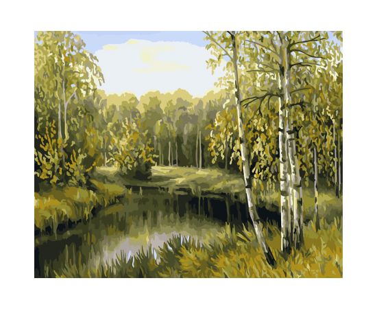 Картина по номерам на холсте ТРИ СОВЫ "Летний пейзаж", 40*50см, с акриловыми красками и кистями КХ_44191