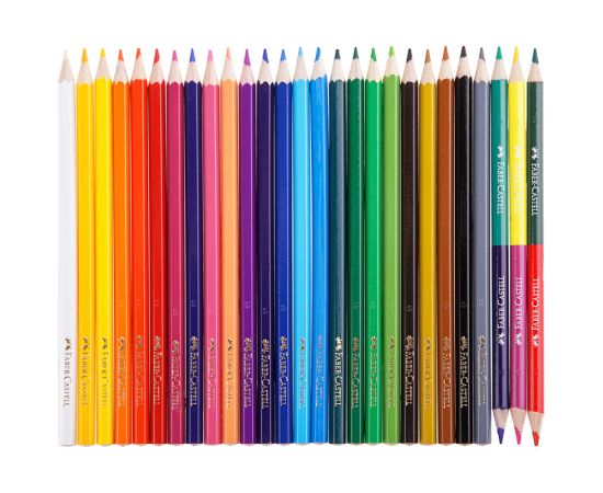 Карандаши цветные Faber-Castell "Замок", 24цв., шестигр., заточ.+6цв.+точилка, картон, европодвес 110324