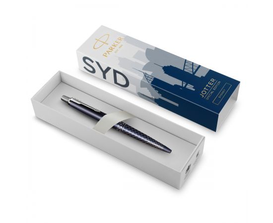 Ручка шариковая Parker "Jotter Sydney Blue CT" синяя, 1,0мм, кнопочн., подарочная упаковка 2198196