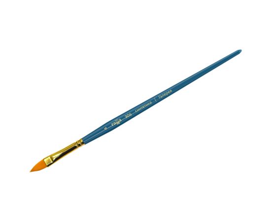 Кисть художественная синтетика Гамма "Галерея", плоскоовальная "кошачий язык" №4, короткая ручка 306004