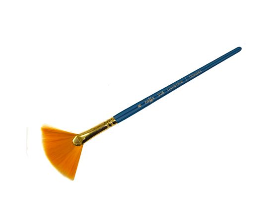 Кисть художественная синтетика Гамма "Галерея", веерная №8, короткая ручка 308008