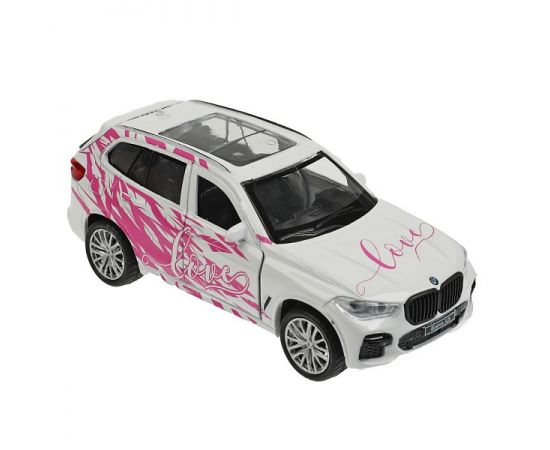 Машина металл BMW X5 ДЛЯ ДЕВОЧЕК 12 см, двери, багаж, инер, белый 345168 345168