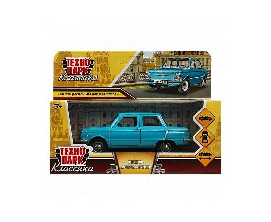 Машина металл заз-968а ретро-модель 12 см, дв,баг,инер,темно-синий 384387 384387