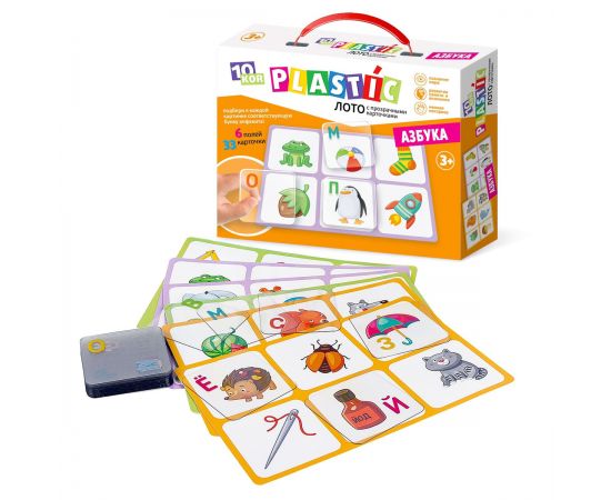 Игра настольная Лото Десятое королевство "Азбука", картонная коробка 3975