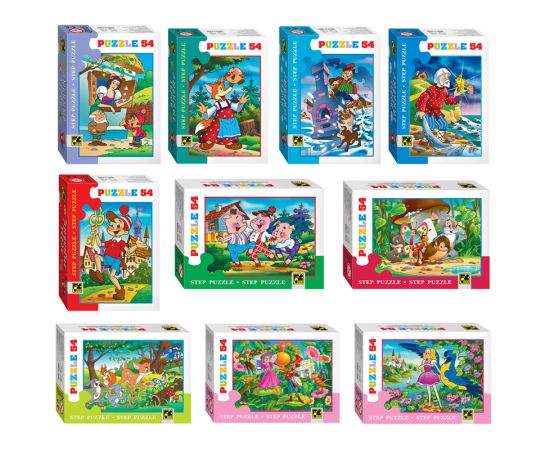 Пазл  54 эл. Step Puzzle "Любимые герои - 2", ассорти 71034