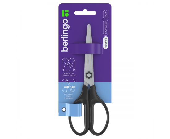Ножницы Berlingo "Easycut 100" 16см, европодвес DNn_16040