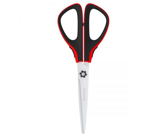 Ножницы Berlingo "Easycut 300", 19см, красные, мягкие вставки, европодвес DNn_19035_b