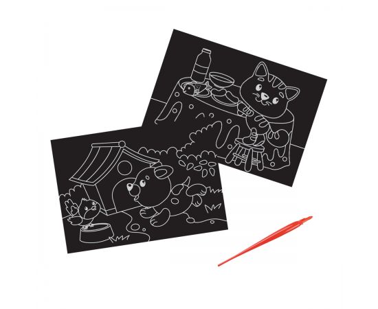 Гравюра Мульти-Пульти "Домашние животные", А5, разноцветная основа, пакет с европодвесом MP_48512