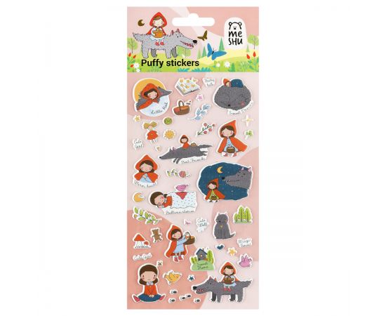 Наклейки объемные MESHU "Little red", 10*23см, пакет европодвес MS_57663
