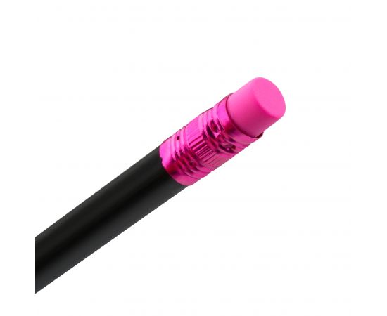 Карандаш ч/г MESHU "Black style", HB, заточен., с печатью, с ластиком, ассорти, туба MS_58141