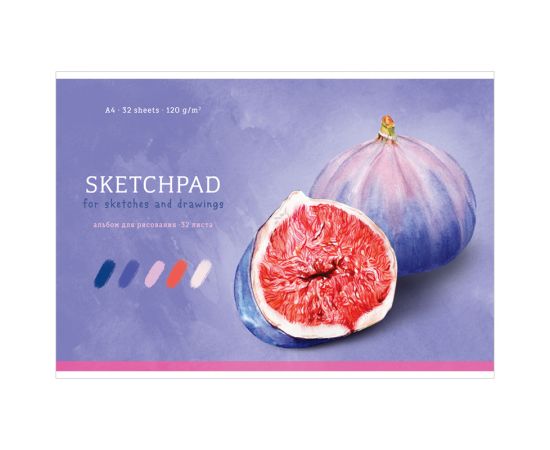 Альбом для рисования 32л., А4, на скрепке Greenwich Line "Still life. Figs", 120г/м2 PS32s-36899