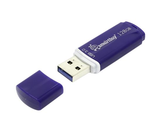 Память Smart Buy "Crown"  128GB, USB 3.0 Flash Drive, синий SB128GBCRW-Bl