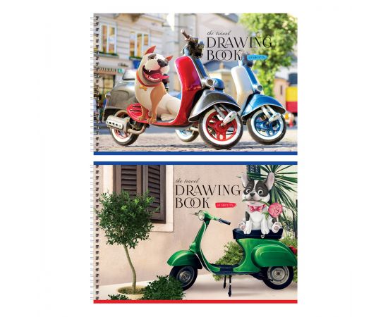 Альбом для рисования 40л., А4, на гребне BG "Хвостатый гонщик" А4гр40 12483