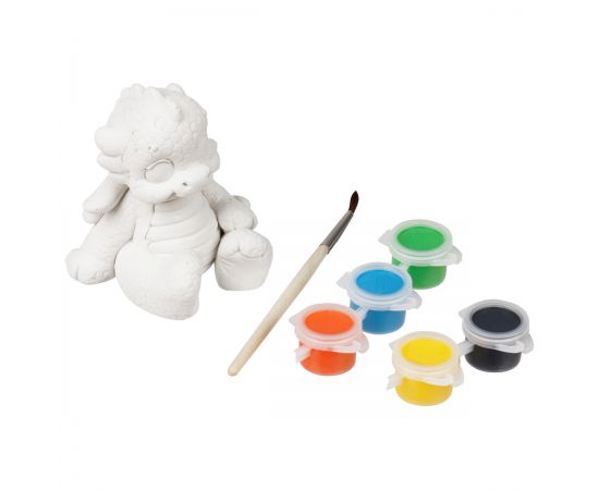 Набор для росписи фигурки из гипса ТРИ СОВЫ "Дракоша", с красками и кистью НР_52928