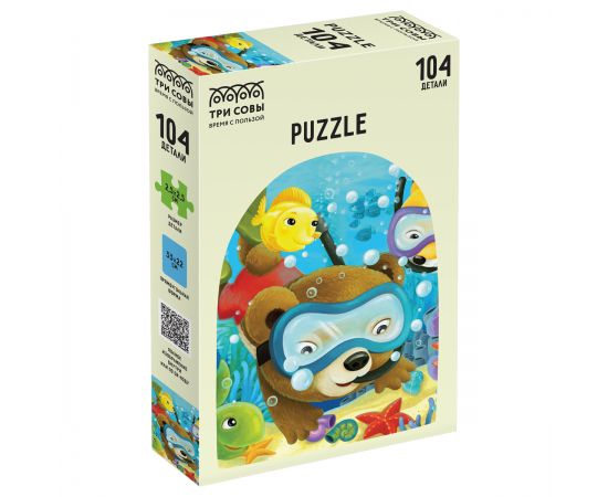 Пазл  104 эл. ТРИ СОВЫ "Подводные приключения" ПК104_54571