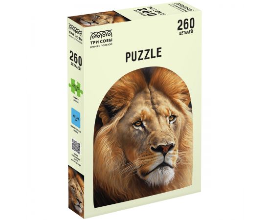 Пазл  260 эл. ТРИ СОВЫ "Лев" ПК260_54631