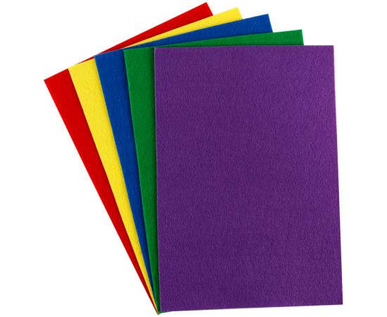 Фетр ArtSpace, А4, 5л., 5цв., 2мм, интенсив Фц5_38032