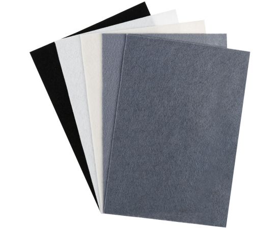 Фетр ArtSpace, А4, 5л., 5цв., 2мм, оттенки серого Фц5_38062