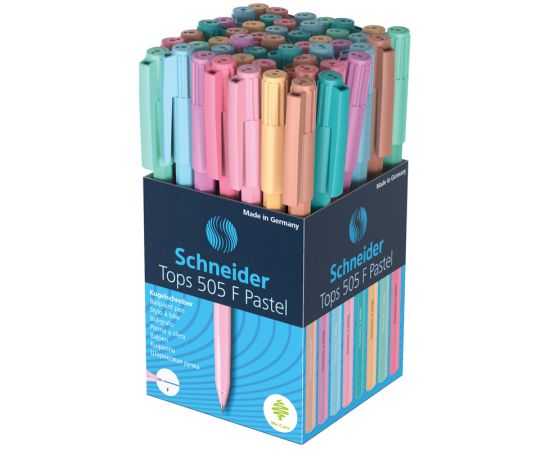 Ручка шариковая Schneider "Tops 505 F Pastel" синяя, 0,8мм, корпус пастель ассорти 150520