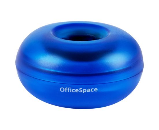 Скрепочница магнитная OfficeSpace, без скрепок, тонированная синяя, картонная коробка 331461