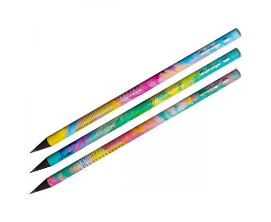 Карандаш ч/г Berlingo "Collision XS" HB, черное дерево, круглый, заточен., ассорти BP00S19