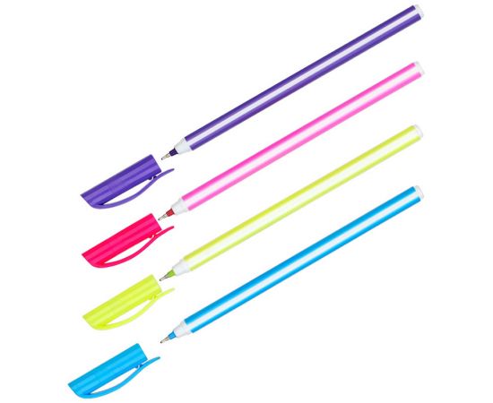 Ручка шариковая OfficeSpace "Caramelka" синяя, 0,6мм, на масляной основе, штрих-код BPCRM_43174