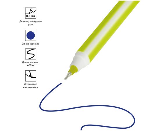 Ручка шариковая OfficeSpace "Caramelka" синяя, 0,6мм, на масляной основе, штрих-код BPCRM_43174