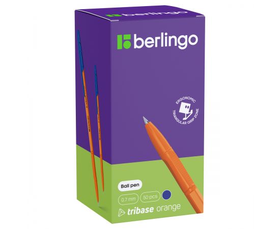 Ручка шариковая Berlingo "Tribase Orange" синяя, 0,7мм CBp_70910