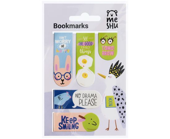Закладки магнитные для книг, 5шт., MESHU "Book time" MS_46761