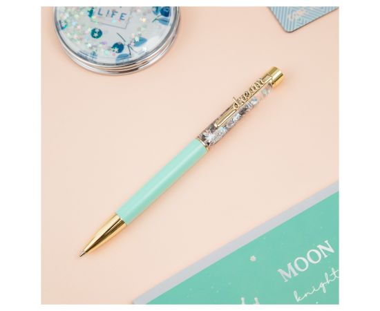 Ручка шариковая автоматическая MESHU "Dream sand" синяя, 1,0мм MS_65946